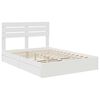 vidaXL Lit de Rangement Blanc 140 x 190 cm Bois d'ing&eacute;nierie