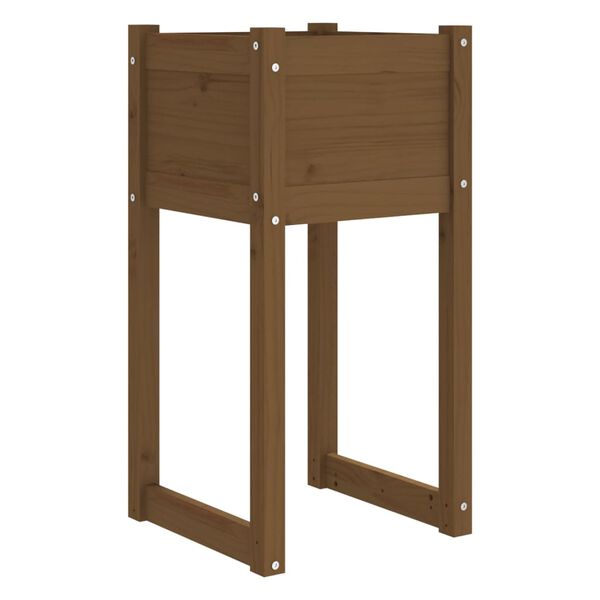 vidaXL Jardinières 2 pcs Marron miel 40x40x81 cm Bois massif de pin