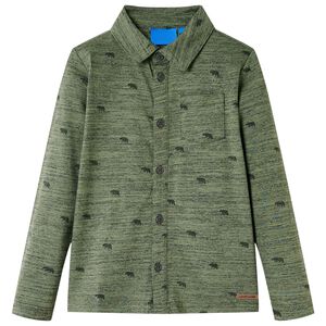 Chemise pour enfants kaki m&eacute;lang&eacute; 104