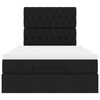 vidaXL Cadre de lit ottoman avec matelas noir 120x190 cm tissu