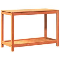vidaXL Table de rempotage avec étagère cire marron bois massif de pin