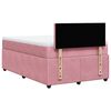 vidaXL Sommier &agrave; lattes de lit avec matelas rose 120x190 cm velours