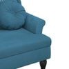 vidaXL Banc avec coussins bleu 120,5x65x75 cm velours