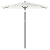 vidaXL Parasol de jardin avec mât en acier blanc 223x223x213 cm