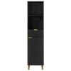vidaXL Armoire de salle de bain noir 38x33x160 cm bois massif manguier