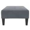vidaXL Repose-pied gris fonc&eacute; 77x55x31 cm velours