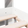 vidaXL Lit biblioth&egrave;que sans matelas blanc 150x200 cm bois pin massif