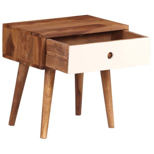 vidaXL Table de chevet Bois massif de Sesham 45 x 30 x 45 cm