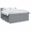 vidaXL Sommier à lattes de lit avec matelas Gris clair 200x200cm Tissu