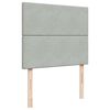 vidaXL Sommier &agrave; lattes de lit et matelas gris clair 120x190cm velours