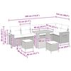 vidaXL Ensemble de canap&eacute; de jardin avec coussin 11 pcs Noir polyrotin