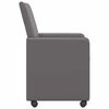 vidaXL Chaises de Salle &agrave; Manger avec Roues 2 pcs Gris 57 x 66 x 94 cm