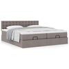 VidaXL Cadre de lit ottoman avec matelas taupe 200x200cm tissu