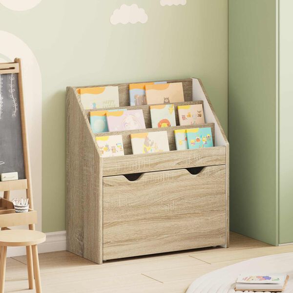 vidaXL Biblioth&egrave;que pour enfants Ch&ecirc;ne Sonoma 60 x 29,5 x 69 cm