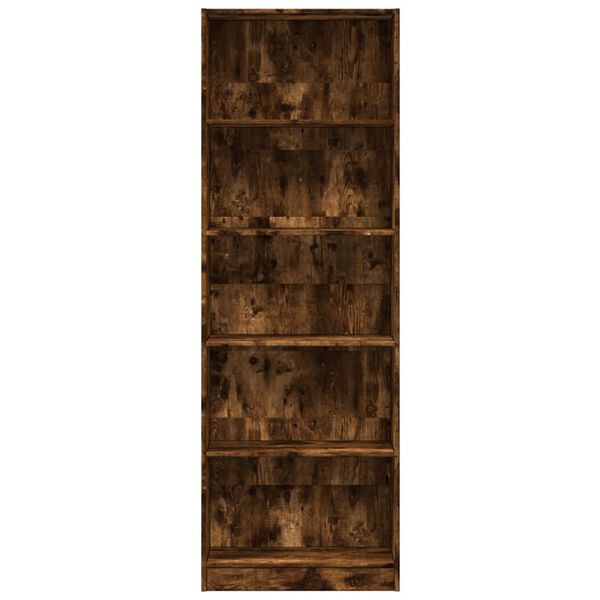 vidaXL Bibliothèque chêne fumé 60x24x176 cm bois d'ingénierie