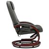 vidaXL Fauteuil de massage avec repose-pied gris similicuir