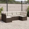 vidaXL Salon de jardin avec coussins 6 pcs marron r&eacute;sine tress&eacute;e