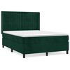 vidaXL Sommier &agrave; lattes de lit et matelas Vert fonc&eacute; 140x200cm Velours