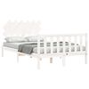 vidaXL Cadre de lit sans matelas blanc bois de pin massif