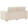 vidaXL Canap&eacute; 2 pcs Beige 220 x 80 x 84 cm Tissu en lin m&eacute;lang&eacute;