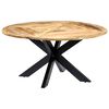 vidaXL Table &agrave; manger Rond 150x76 cm Bois de manguier massif