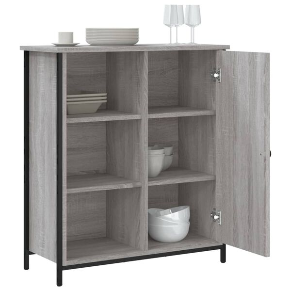 vidaXL Buffet sonoma gris 70x30x80 cm bois d'ingénierie