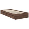 vidaXL Lit de Rangement Ch&ecirc;ne brun 90 x 190 cm Bois d'ing&eacute;nierie
