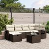 vidaXL Salon de jardin avec coussins 6 pcs marron r&eacute;sine tress&eacute;e