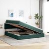 vidaXL Lit de Rangement avec matelas Vert fonc&eacute; 160 x 200 cm Velours