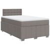 vidaXL Sommier &agrave; lattes de lit avec matelas Taupe 120x200 cm Tissu