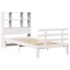 vidaXL Lit biblioth&egrave;que sans matelas blanc 90x190cm bois de pin massif