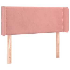 vidaXL T&ecirc;te de lit avec oreilles Rose 103x16x78/88 cm Velours