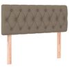 vidaXL Sommier &agrave; lattes de lit avec matelas Taupe 90x190 cm Tissu