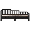 vidaXL Lit coulissant sans matelas noir bois de pin massif