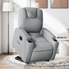 vidaXL Fauteuil inclinable électrique gris clair tissu