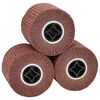 vidaXL Rouleaux de ponçage 3 pcs Marron 12 x 12 x 10 cm