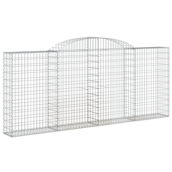 vidaXL Paniers &agrave; gabions arqu&eacute;s 30 pcs 300x30x120/140 cm fer galvanis&eacute;