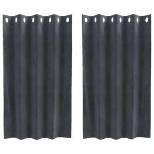 vidaXL Rideaux occultants 2 pc Gris clair 140 x 140 cm Velours