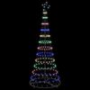 vidaXL Arbre de Noël LED Multicolore 71 x 71 x 184,5 cm Métal