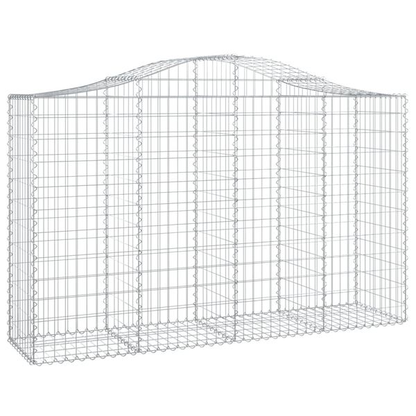 vidaXL Paniers &agrave; gabions arqu&eacute;s 12 pcs 200x50x120/140 cm Fer galvanis&eacute;