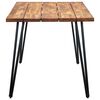 vidaXL Table de jardin avec pieds &eacute;pingle 160x80x75 cm Acacia solide