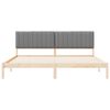 vidaXL Cadre de lit avec t&ecirc;te de lit rembourr&eacute;e Gris clair