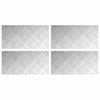 vidaXL Nez de marche 4 pc 40 x 20 cm Argent&eacute; Aluminium Rectangulaire