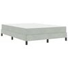 vidaXL Lit &agrave; ressorts avec matelas Gris clair 160 x 200 cm tissu