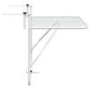 vidaXL Table de balcon Blanc 60x40 cm Acier
