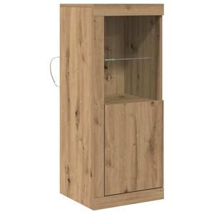 vidaXL Buffet LED Marron 41 x 37 x 100 cm Bois d'ing&eacute;nierie