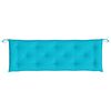 vidaXL Coussins de banc de jardin lot de 2 turquoise 150x50x7 cm tissu