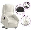 vidaXL Fauteuil inclinable de massage &eacute;lectrique cr&egrave;me velours