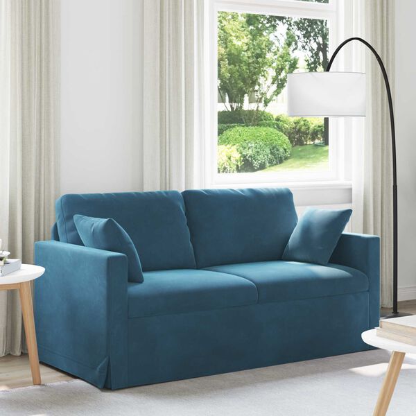 vidaXL Canap&eacute; Bleu 158 x 78 x 80 cm Velours