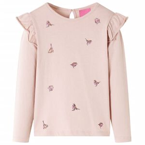 T-shirt pour enfants &agrave; manches longues rose 92